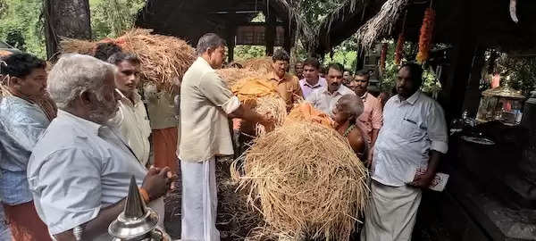 നിറപുത്തരി നെൽക്കതിർ രഥഘോക്ഷയാത്രയ്ക്ക് കല്ലേലി കാവിൽ വരവേൽപ്പ് നൽകി