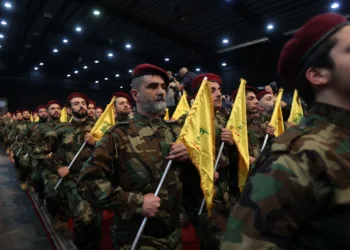 Militants with the Lebanese Shiite movement Hezbollah, parade in Beirut's southern suburbs on April 14, 2023, to mark Al-Quds (Jerusalem) Day, a commemoration in support of the Palestinian people celebrated annually on the last Friday of the Muslim fasting month of Ramadan. (Photo by ANWAR AMRO / AFP) (Photo by ANWAR AMRO/AFP via Getty Images)