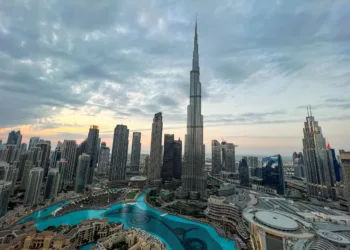 A general view of Dubai Downtown showing world's tallest building Burj Al Khalifa, in Dubai United Arab Emirates, December 31, 2022. REUTERS/Abdelhadi Ramahi/File Photo