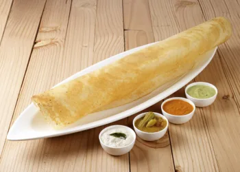 dosa on wooden background