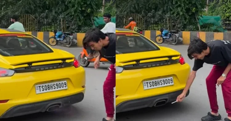 Man Tries To Light Cigarette With Porsche’s Exhaust