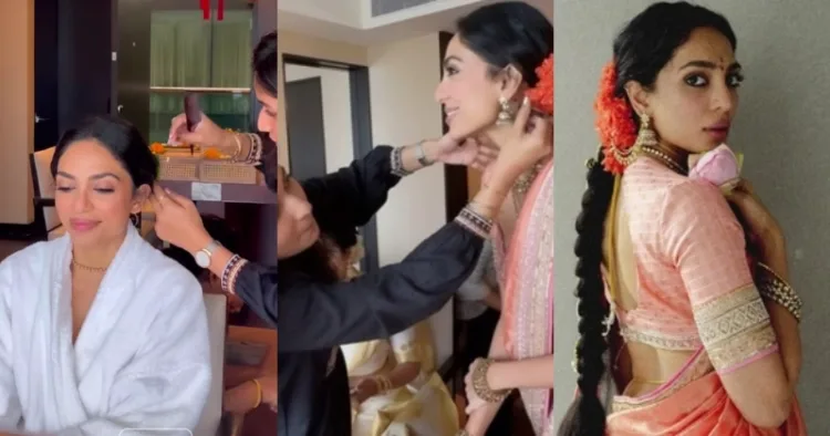 Sobhita Dhulipala engagement makeup video