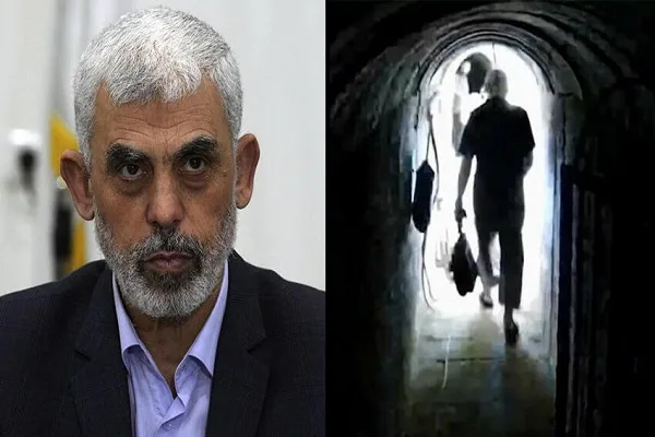 YAHYA SINWAR IN THE HAMAS HIDEOUT TUNNEL