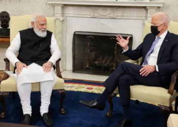 U.S. President Joe Biden meets with India's Prime Minister Narendra Modi in the Oval Office at the White House in Washington, U.S., September 24, 2021. REUTERS/Evelyn Hockstein