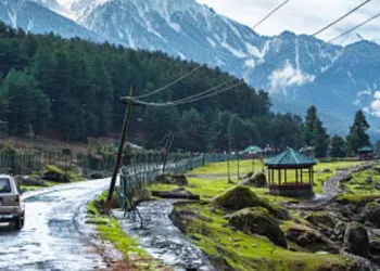 The beautiful nature with Himalaya Mountain background (Kashmir, India)