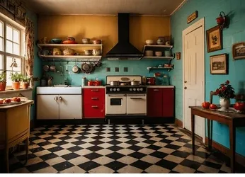 vintage-kitchen-retro-appliances-decor-260nw-2471357283