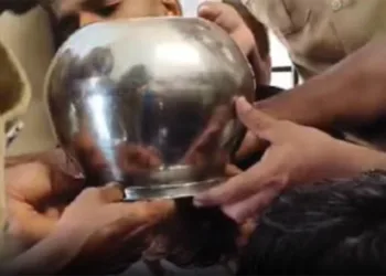 Two-and-a-half-year-old girl gets pot stuck in her head while playing