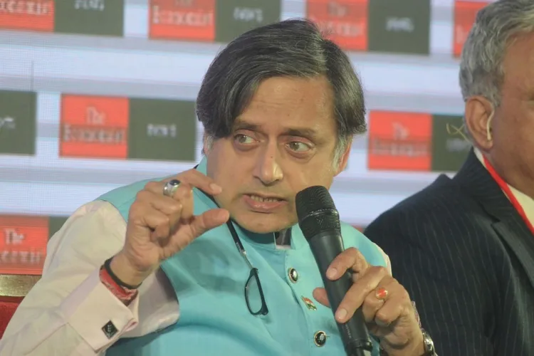 Mumbai: Congress MP Shashi Tharoor addresses at 'The Economist India Summit 2018', in Mumbai on Oct 25, 2018. (Photo: IANS)