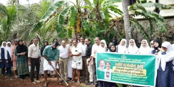 മർകസ് ഗേൾസ് ഹയർസെക്കൻഡറി സ്കൂളിൽ കതിർ കാർഷിക ക്ലബ്ബ് ഉദ്ഘാടനം കുന്ദമംഗലം ഗ്രാമപഞ്ചായത്ത് പ്രസിഡണ്ട് സി വി സംജിത് നിർവഹിക്കുന്നു.